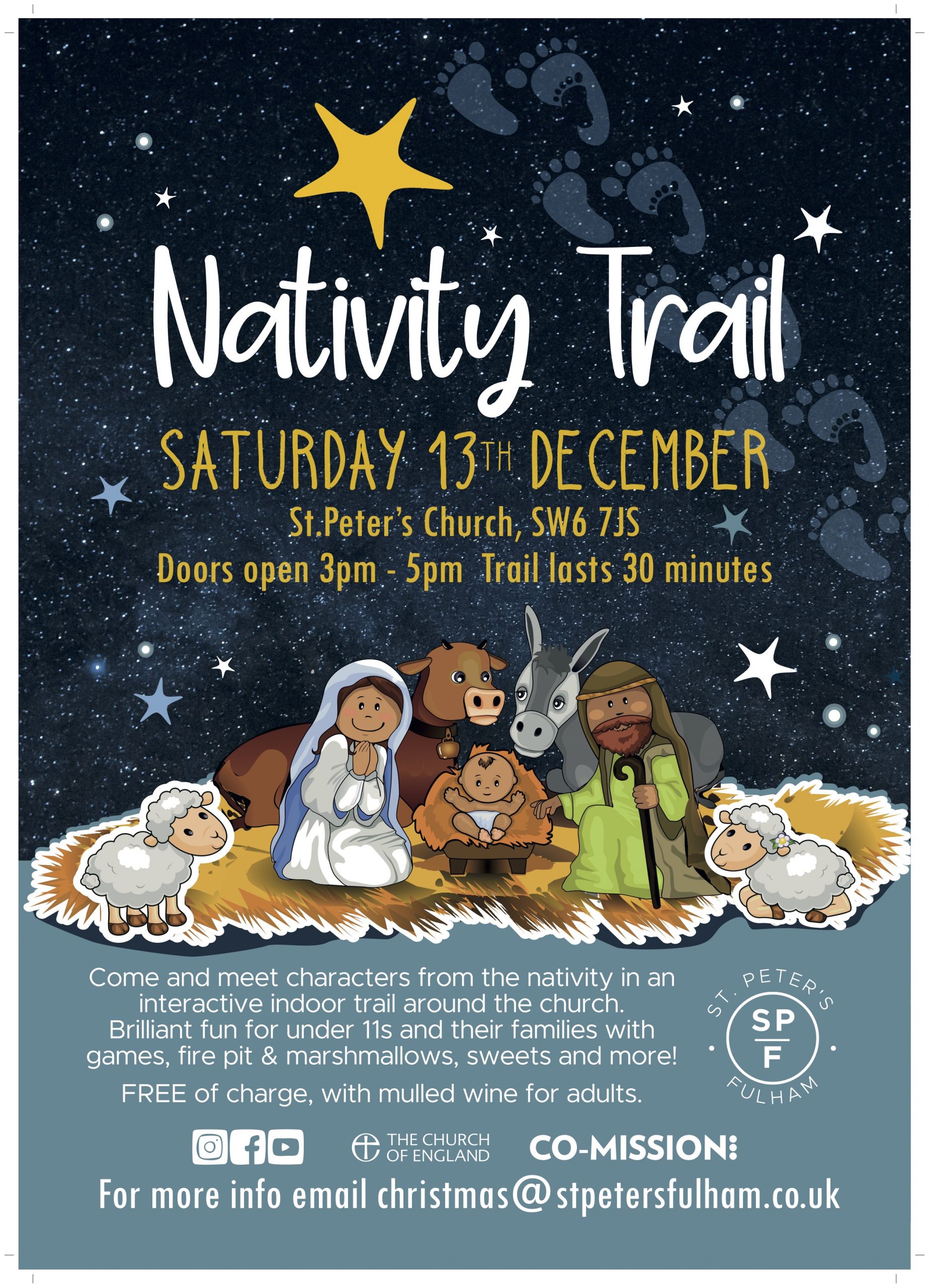 Christmas BANNER A1 Nativity Trail St.Peter's 2025 AW
